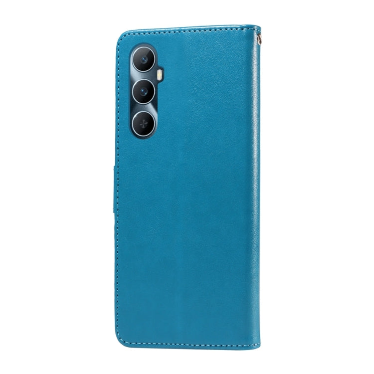 For Realme C65 4G Global Embossed Butterfly Flowers Leather Phone Case