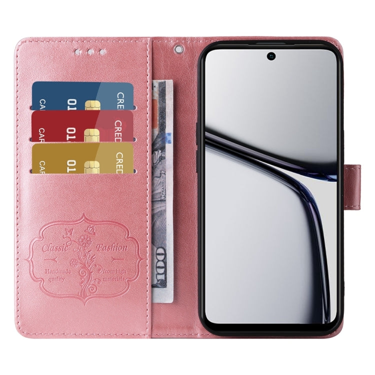 For Realme C65 4G Global Embossed Butterfly Flowers Leather Phone Case