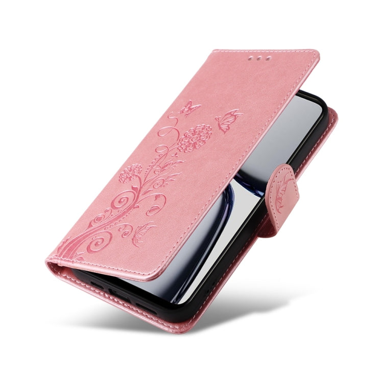 For Realme C65 4G Global Embossed Butterfly Flowers Leather Phone Case