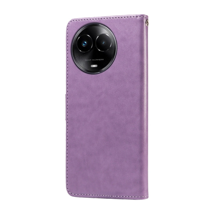 For Realme C67 5G / 11 5G Taiwan / Global Embossed Butterfly Flowers Leather Phone Case