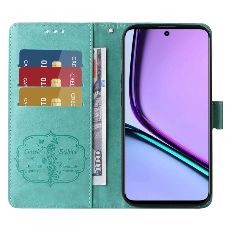 For Realme C67 5G / 11 5G Taiwan / Global Embossed Butterfly Flowers Leather Phone Case