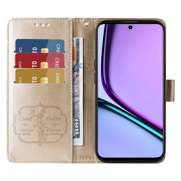 For Realme C67 5G / 11 5G Taiwan / Global Embossed Butterfly Flowers Leather Phone Case