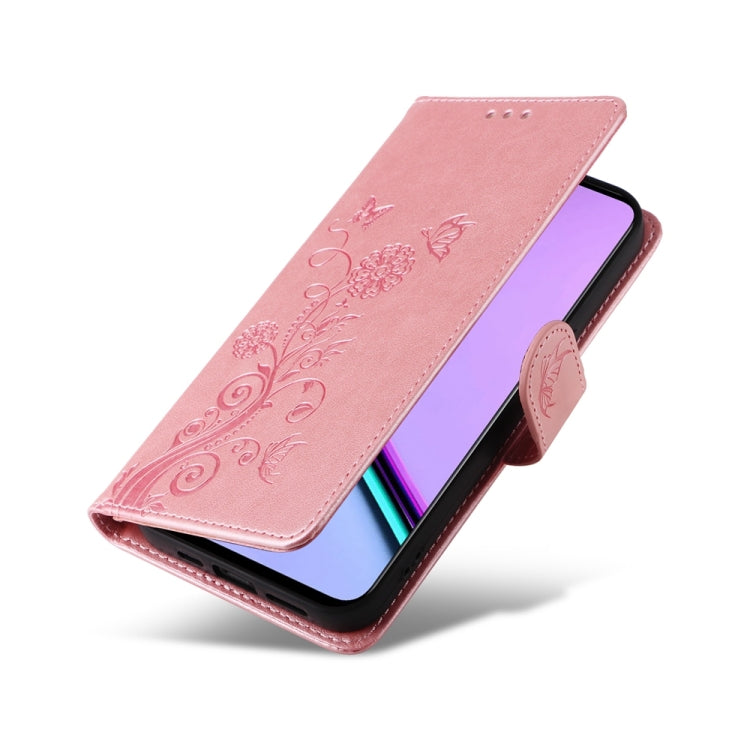 For Realme C67 5G / 11 5G Taiwan / Global Embossed Butterfly Flowers Leather Phone Case