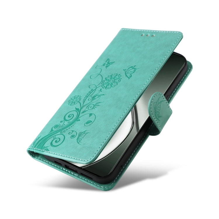 For Realme GT 6 / GT Neo6 SE Embossed Butterfly Flowers Leather Phone Case