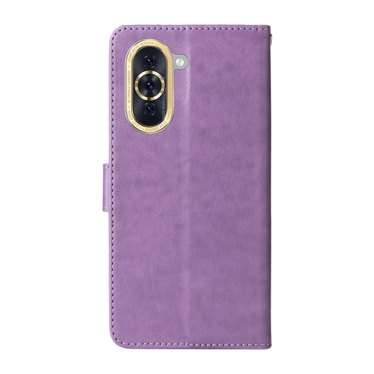 For Huawei nova 10 Embossed Butterfly Flowers Leather Phone Case