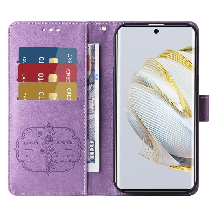 For Huawei nova 10 Embossed Butterfly Flowers Leather Phone Case