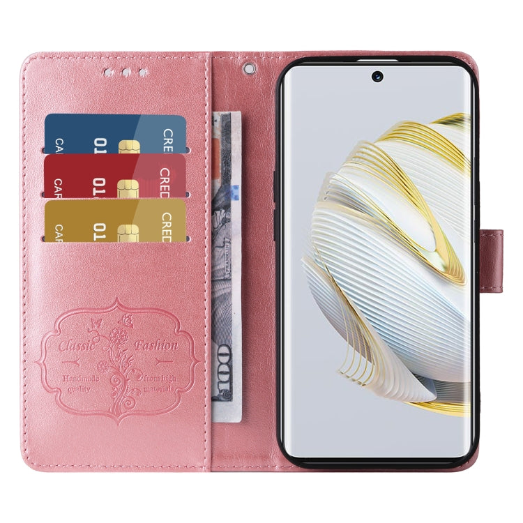 For Huawei nova 10 Embossed Butterfly Flowers Leather Phone Case