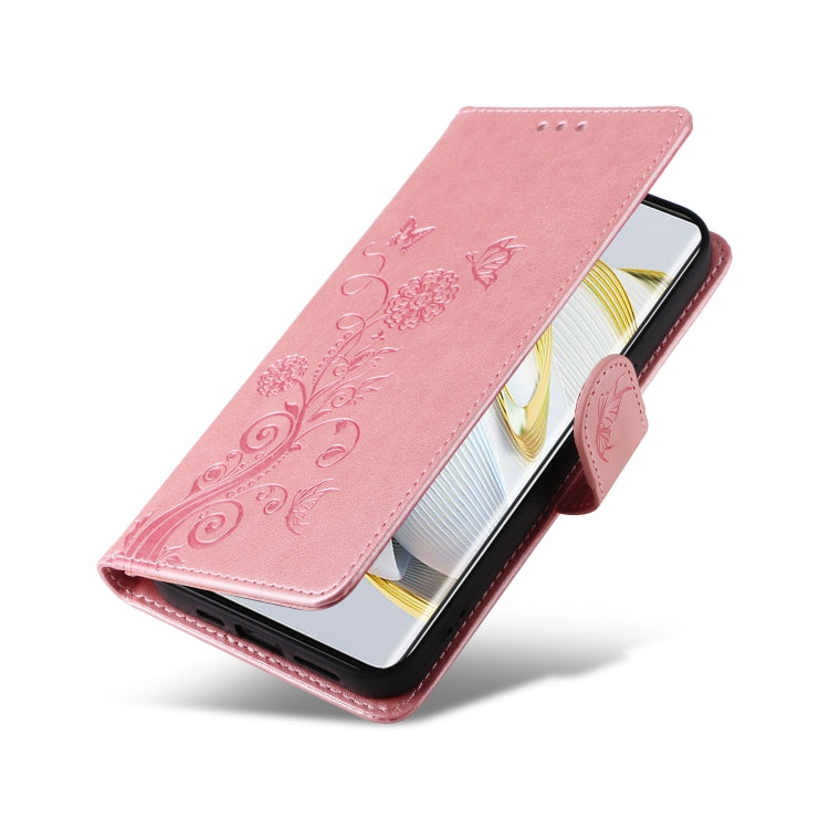 For Huawei nova 10 Embossed Butterfly Flowers Leather Phone Case