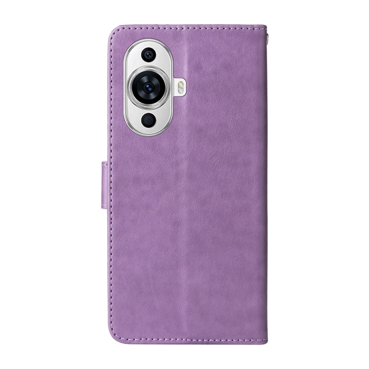 For Huawei nova 12s 4G Embossed Butterfly Flowers Leather Phone Case
