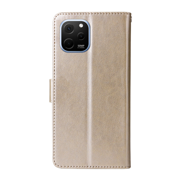 For Huawei nova Y61 / Enjoy 50Z Embossed Butterfly Flowers Leather Phone Case