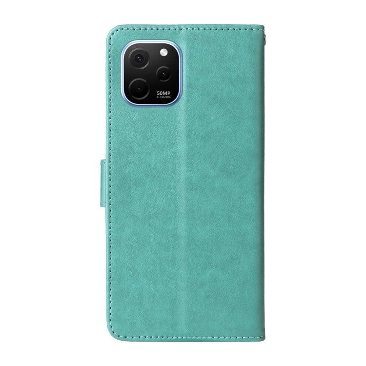 For Huawei nova Y61 / Enjoy 50Z Embossed Butterfly Flowers Leather Phone Case