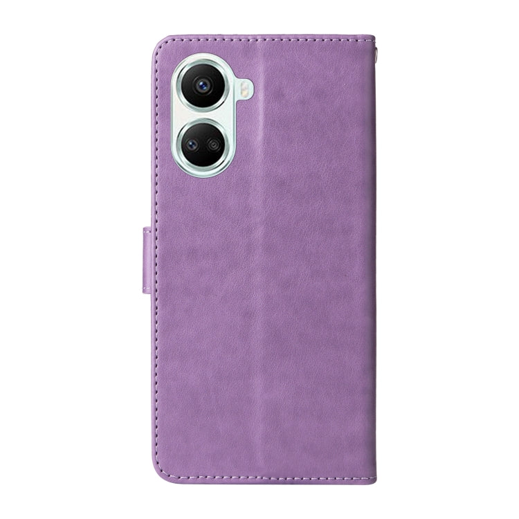 For Huawei nova 10 SE Embossed Butterfly Flowers Leather Phone Case