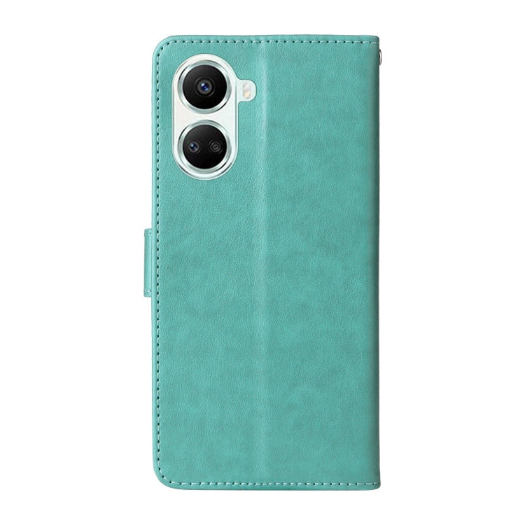 For Huawei nova 10 SE Embossed Butterfly Flowers Leather Phone Case
