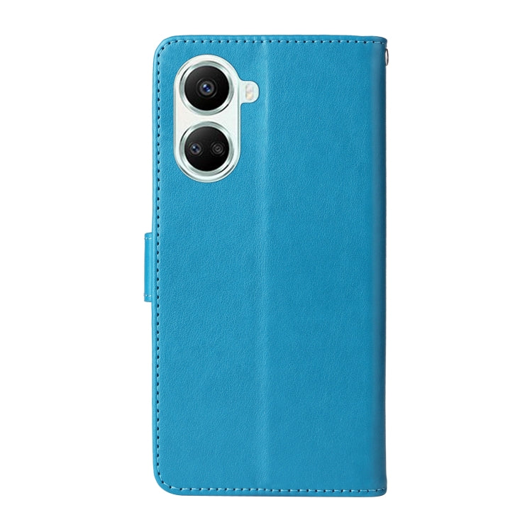 For Huawei nova 10 SE Embossed Butterfly Flowers Leather Phone Case