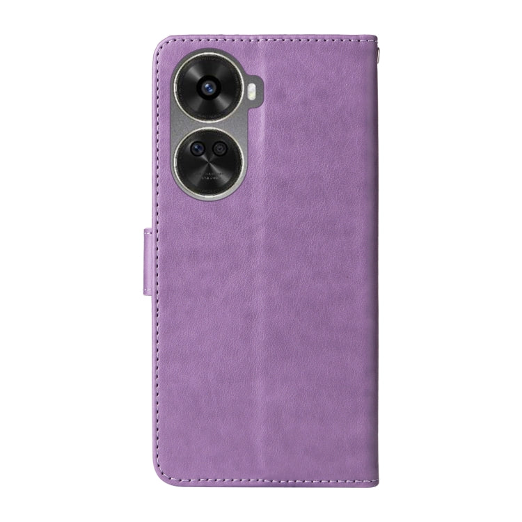 For Huawei nova 12 SE 4G Embossed Butterfly Flowers Leather Phone Case