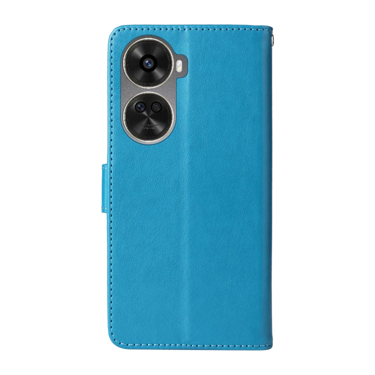 For Huawei nova 12 SE 4G Embossed Butterfly Flowers Leather Phone Case