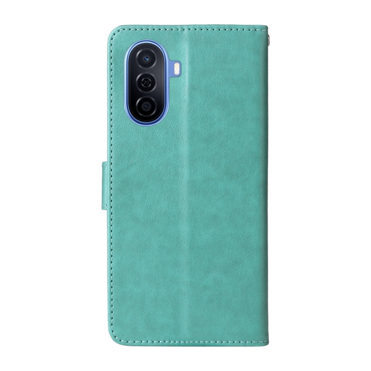 For Huawei nova Y70 Plus Embossed Butterfly Flowers Leather Phone Case