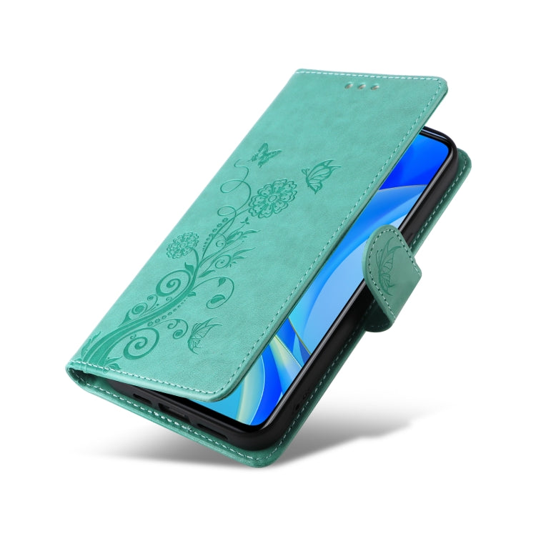 For Huawei nova Y70 Plus Embossed Butterfly Flowers Leather Phone Case