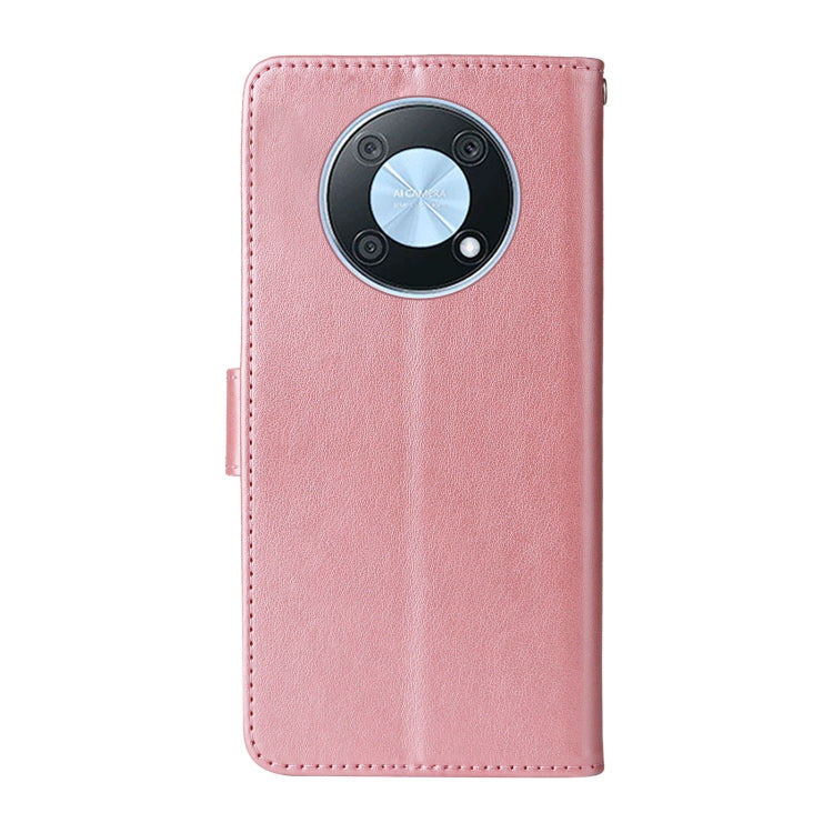 For Huawei nova Y90 Embossed Butterfly Flowers Leather Phone Case