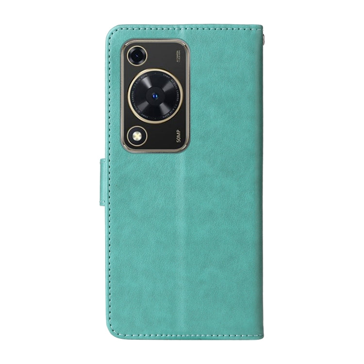 For Huawei nova Y72 4G / Enjoy 70 Embossed Butterfly Flowers Leather Phone Case