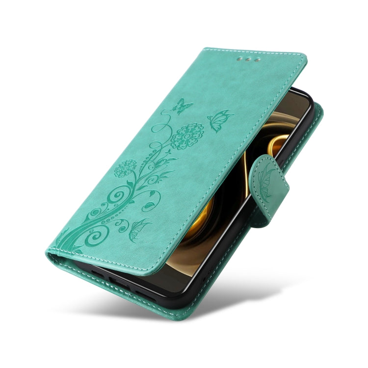 For Huawei nova Y72 4G / Enjoy 70 Embossed Butterfly Flowers Leather Phone Case