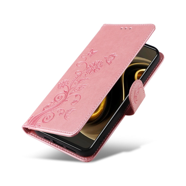 For Huawei nova Y72 4G / Enjoy 70 Embossed Butterfly Flowers Leather Phone Case