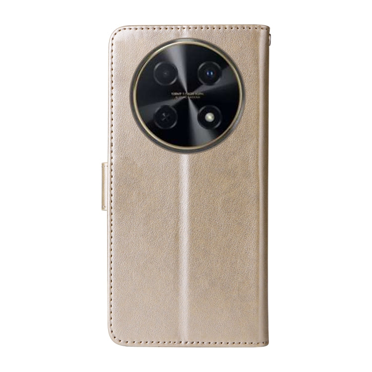 For Huawei Enjoy 70 Pro 4G / nova 12i Embossed Butterfly Flowers Leather Phone Case