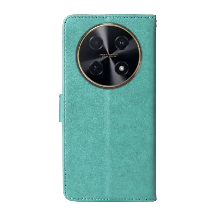 For Huawei Enjoy 70 Pro 4G / nova 12i Embossed Butterfly Flowers Leather Phone Case
