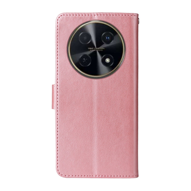 For Huawei Enjoy 70 Pro 4G / nova 12i Embossed Butterfly Flowers Leather Phone Case
