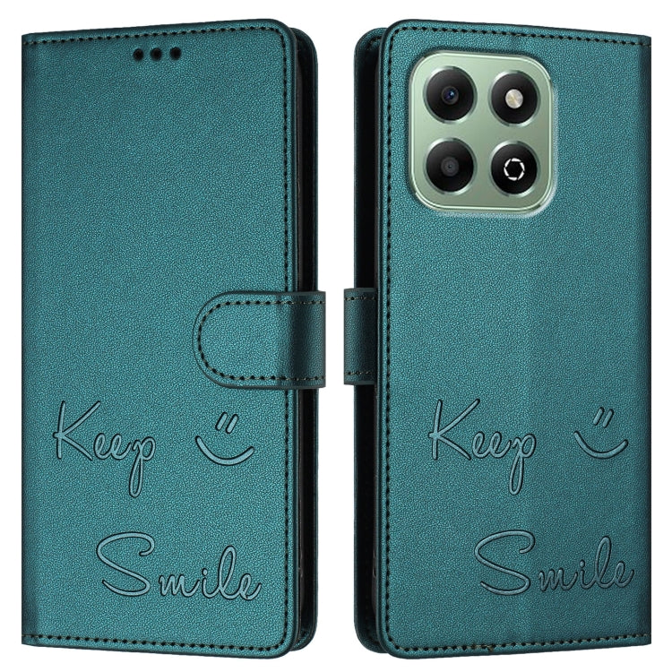 For Honor X6b Smile Embossing RFID Leather Phone Case
