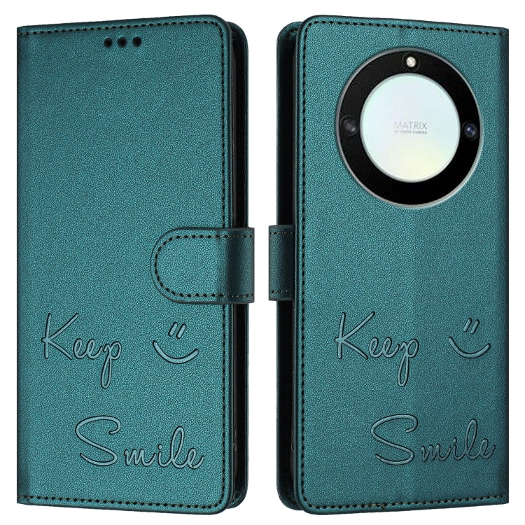 For Honor X40 5G/X9a 5G/Magic5 Lite Smile Embossing RFID Leather Phone Case
