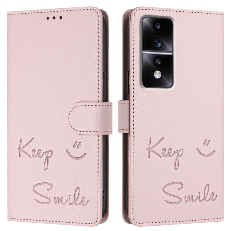 For Honor 80 GT 5G Smile Embossing RFID Leather Phone Case