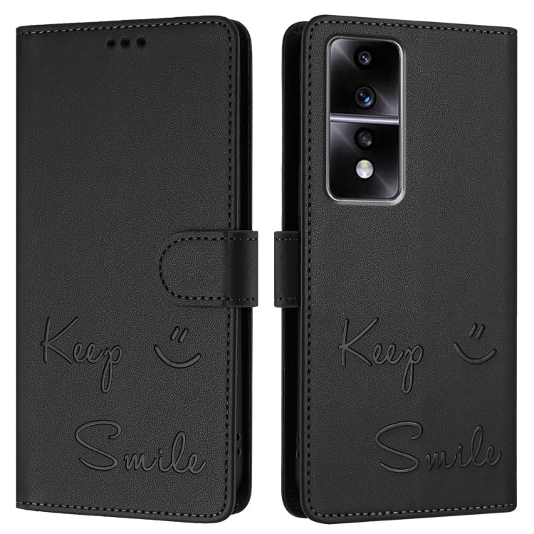 For Honor 80 GT 5G Smile Embossing RFID Leather Phone Case