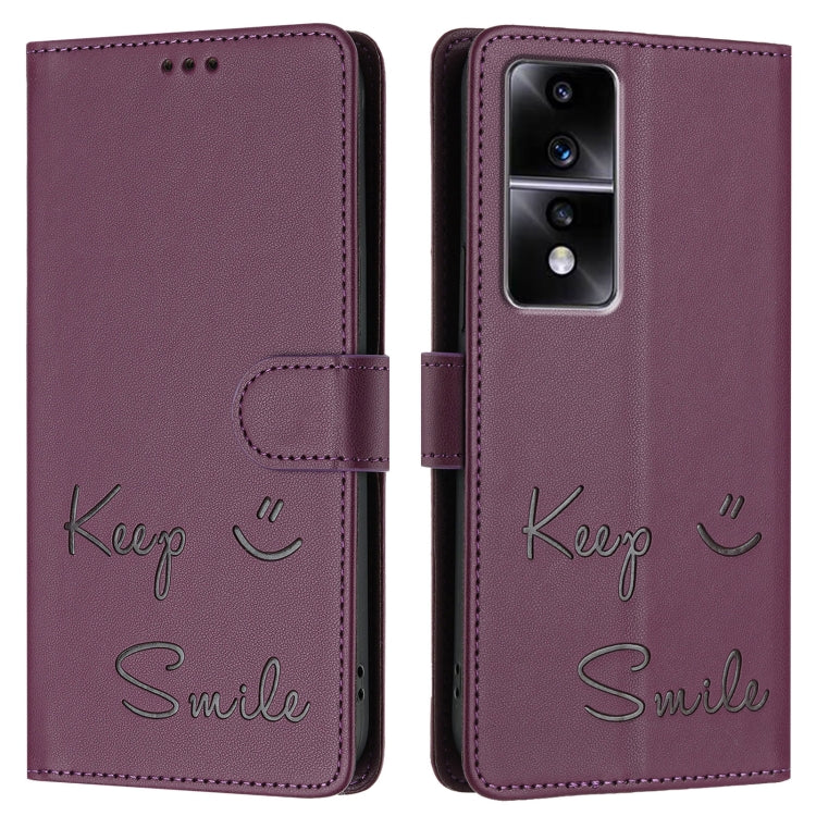For Honor 80 GT 5G Smile Embossing RFID Leather Phone Case