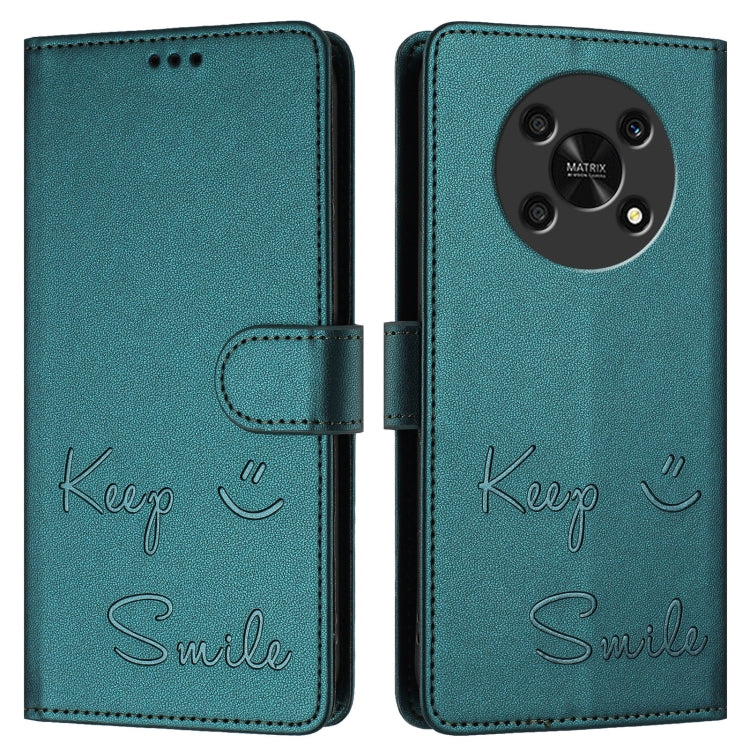 For Honor X30 5G/X9 5G/X9 4G Smile Embossing RFID Leather Phone Case