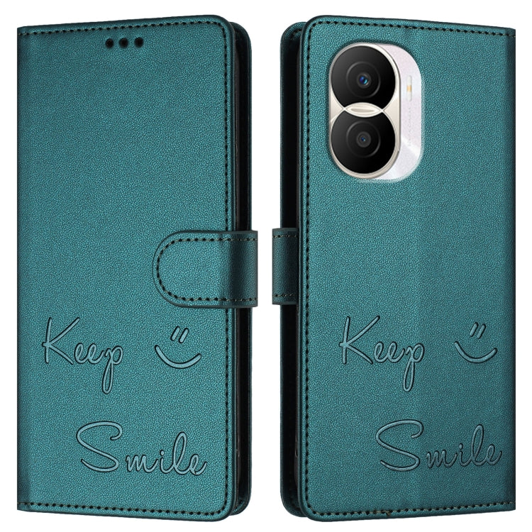 For Honor X40i 5G Smile Embossing RFID Leather Phone Case