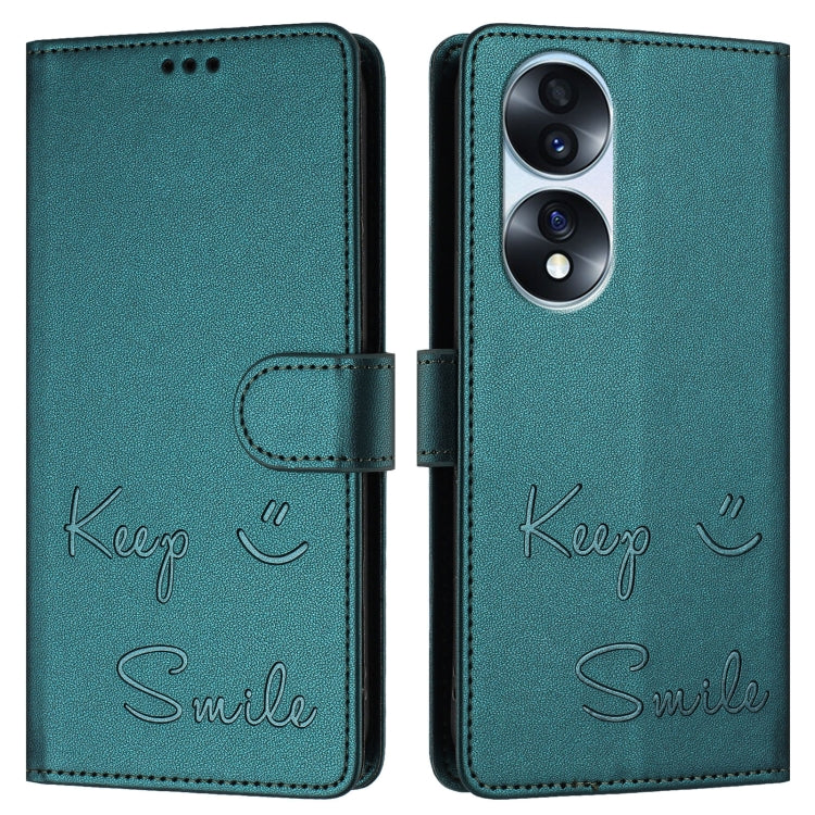 For Honor 70 Pro 5G Smile Embossing RFID Leather Phone Case
