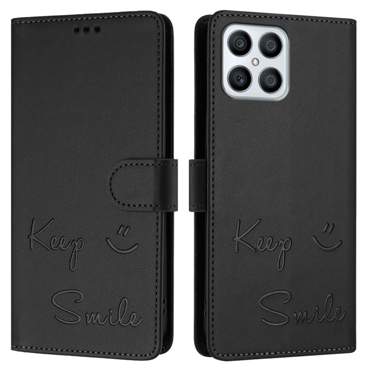 For Honor Play6T Pro 5G Smile Embossing RFID Leather Phone Case