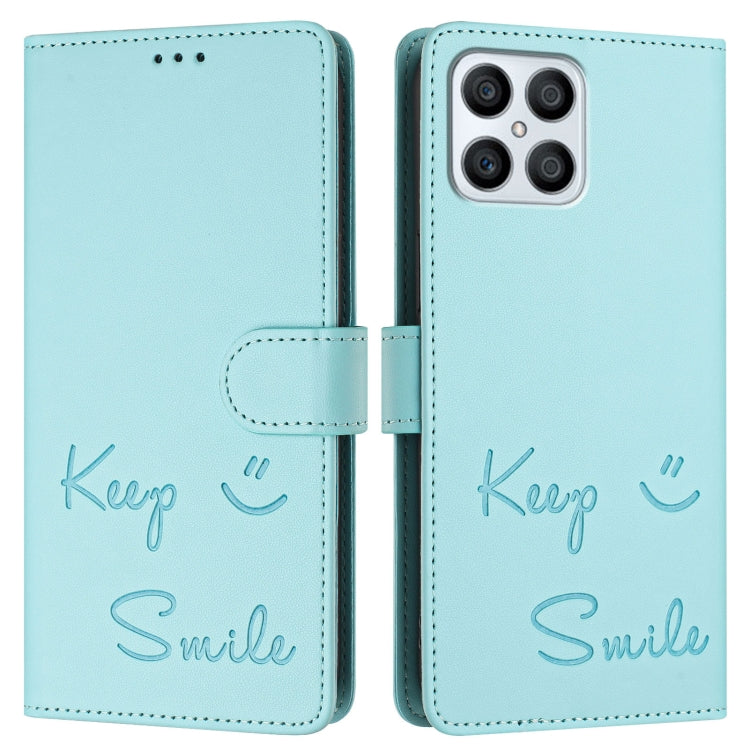 For Honor X8 4G/X30i 5G Smile Embossing RFID Leather Phone Case