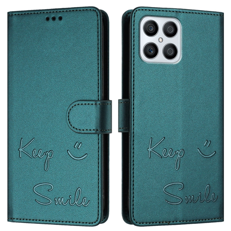 For Honor X8 4G/X30i 5G Smile Embossing RFID Leather Phone Case