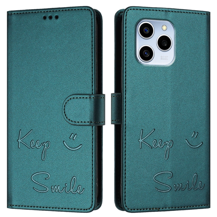 For Honor 60 SE 5G Smile Embossing RFID Leather Phone Case