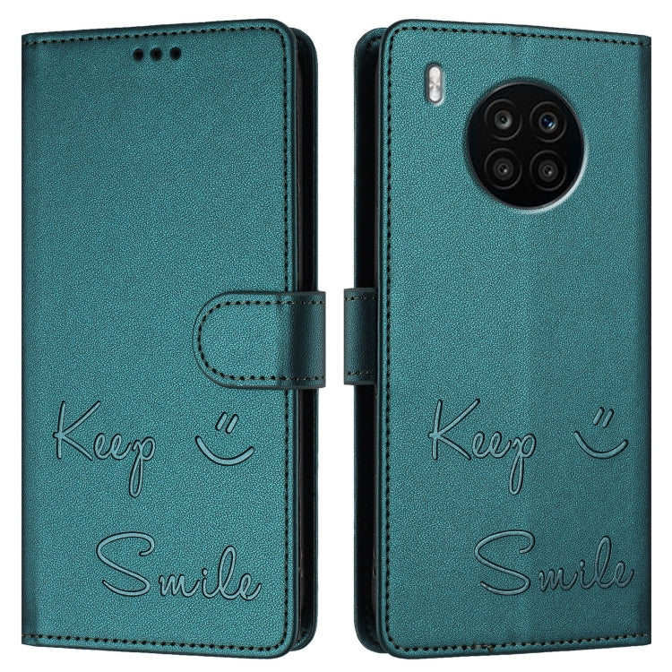 For Honor 50 Lite Smile Embossing RFID Leather Phone Case