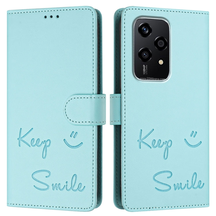 For Honor 200 Lite Global Smile Embossing RFID Leather Phone Case
