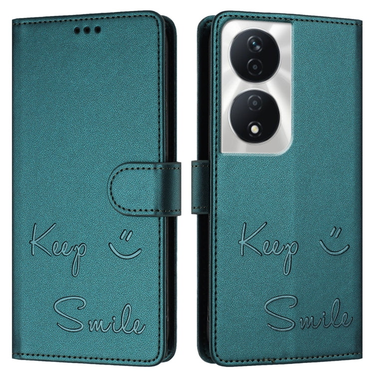 For Honor 90 Smart 5G Global Smile Embossing RFID Leather Phone Case