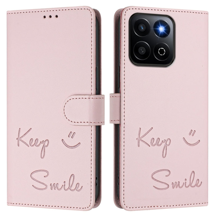 For Honor 200 Smart 5G Global Smile Embossing RFID Leather Phone Case