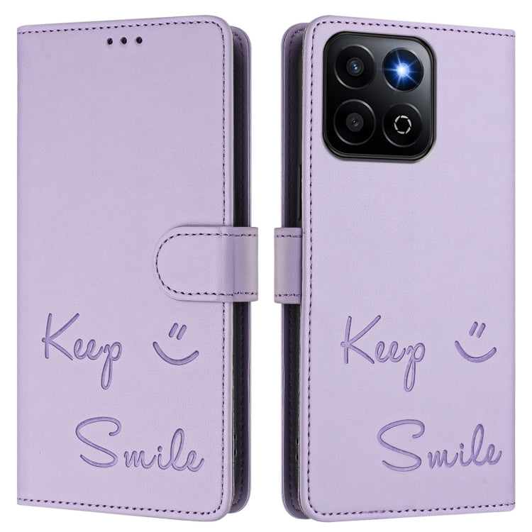For Honor 200 Smart 5G Global Smile Embossing RFID Leather Phone Case