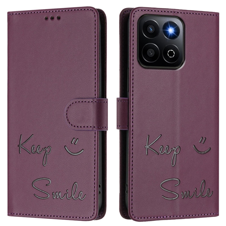 For Honor 200 Smart 5G Global Smile Embossing RFID Leather Phone Case