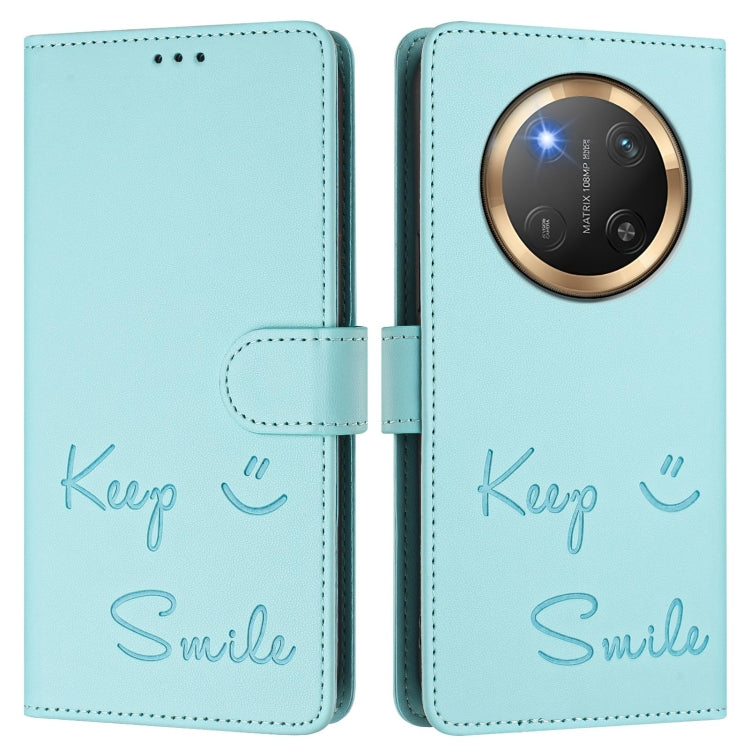 For Honor X9c 5G Global Smile Embossing RFID Leather Phone Case