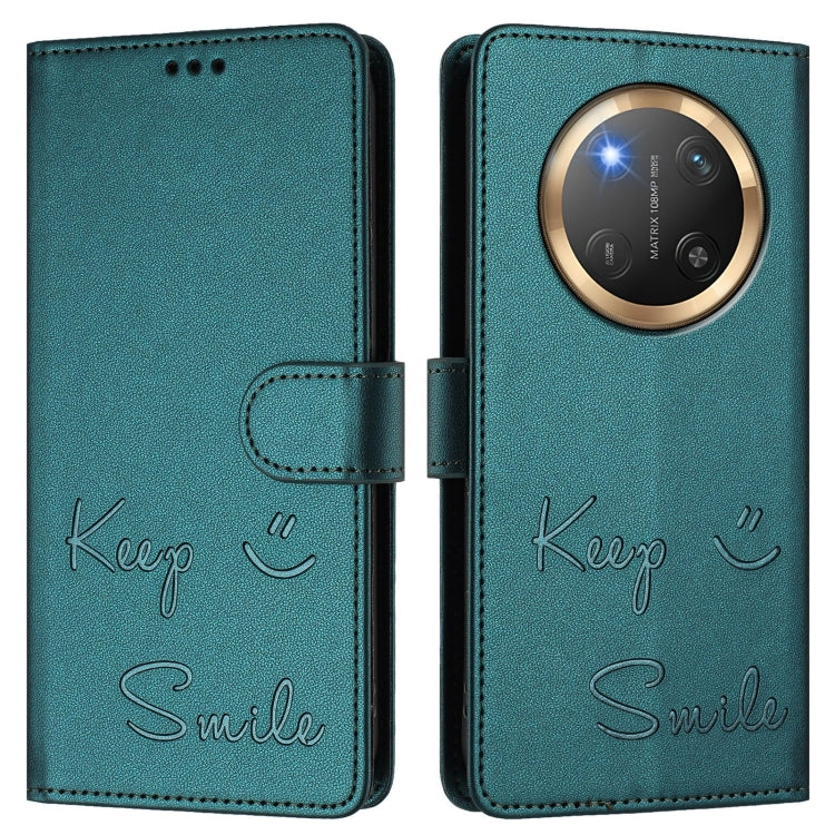 For Honor X9c 5G Global Smile Embossing RFID Leather Phone Case