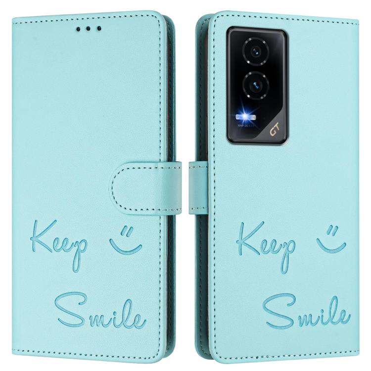For Honor GT Smile Embossing RFID Leather Phone Case